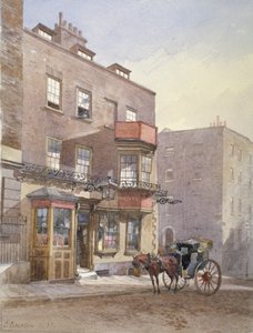 1883年、ロンドン、ウェストミンスター、サリー・ストリートのチェシャー・チーズ・タバーン 作： John Crowther