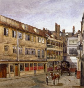 ザ ジョージ イン、バラ ハイ ストリート、サザーク、ロンドン、1880 作： John Crowther