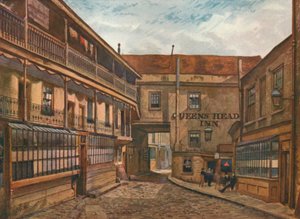 ヤードオブザクイーンズヘッドイン、バラ、サザーク、ロンドン、1880 1926 作： John Crowther