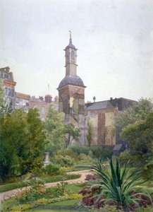 聖ボトルフ教会の塔、アルダーズゲート、ロンドン市、1886 作： John Crowther