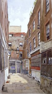 アポロ コートの眺め、フリート ストリート、ロンドン市、1880 年 作： John Crowther