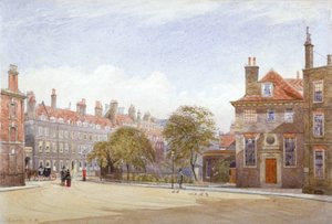 1882年、ロンドン、ウェストミンスターのウィッチ・ストリートにあるニュー・インの眺め。                 作： John Crowther