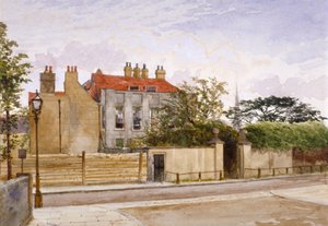 1880年、ロンドン、ランベスのタレット・ハウスの眺め。   作： John Crowther