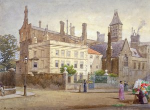 1890年、ロンドン、チェルシーのキングズ・ロードにあるホワイトランズ・ハウスの眺め