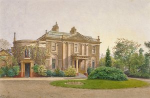 1887 年、ロンドン、ランベス、サウス ランベス ロード、キャロウン ハウスの正面からの眺め 作： John Crowther