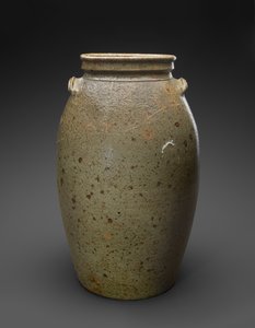 チャーン 1850～1883年頃（アルカリ釉のストーンウェア 作： John Davis (attr.to) Leopard