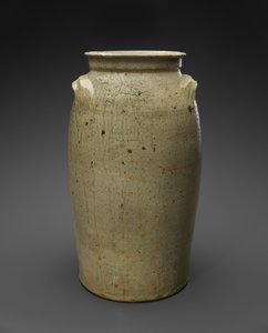 チャーン、c。 1850-1883（アルカリ釉石器） 作： John Davis (attr.to) Leopard