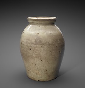 壺 1850年頃～1883年頃（アルカリ性釉薬を使った陶器 作： John Davis (attr.to) Leopard