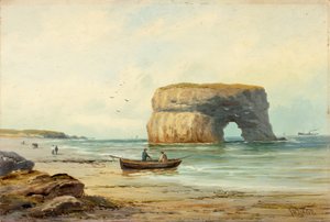 マースデン ロック、1885～1910 年頃（船上油彩）