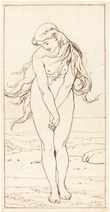 腕を組んで裸で立つ 作： John Dawson Watson