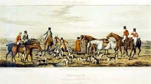 ヘンリー・アルケン（1785-1851）が刻印した「The Death, The Leicestershires」1825年（カラー・エングレーヴィング 作： John Dean (after) Paul