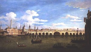 ロンドン・ブリッジ、1820年頃 作： John Dean Paul