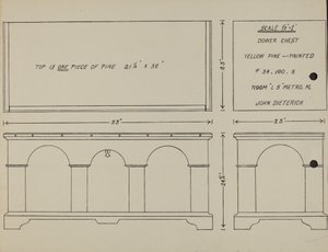 ペンシルベニア州ジャーマン ダワー チェスト 作： John Dieterich