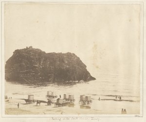 テンビーのサウス・サンズで海水浴。 作： John Dillwyn Llewelyn