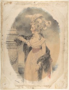 エリザベス・フォード、後のカルロスのレディ・コルヴィル、1785年。 作： John Downman