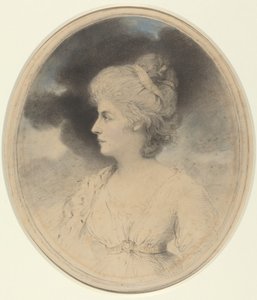 プロフィールの女性の肖像 作： John Downman
