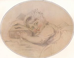 本の肖像画。子供の頃のヘンリー・バレル、1784年、1917年 作： John Downman