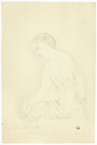 座っている少女の像 作： John Downman