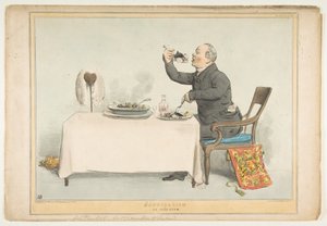 HCannibalismまたはアイルランドのシチュー、1833年8月5日。 作： John Doyle