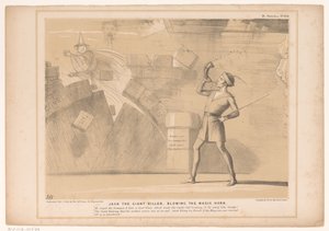スポットプレントはジョン・ラッセルに会った ジャック ザ ジャイアント キラー、魔法の角笛を吹く (オブジェクトのタイトル) HB Sketches (オブジェクトのシリーズ タイトル) 作： John Doyle