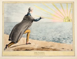 ゲーバー：昇る太陽を崇拝する、1830年（手描きの彫刻） 作： John Doyle