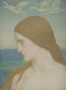 決して終わらなかった金星、1910-20（キャンバス上のテンペラ） 作： John Duncan