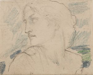 無題 [女性像] (鉛筆) 作： John Duncan