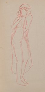 無題 [女性像] (鉛筆) 作： John Duncan