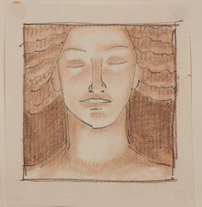 無題 [男性の顔] (鉛筆) 作： John Duncan