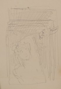 無題 [男性像] (鉛筆) 作： John Duncan