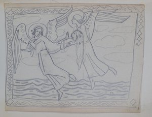 無題 [聖なる花嫁のための習作 作： John Duncan