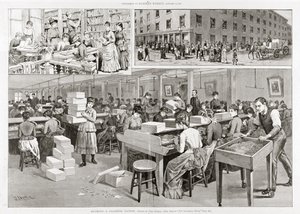 タバコ製造のシーン、1887 作： John Durkin