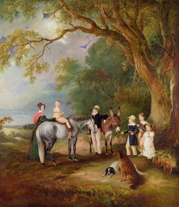 キャサリンヘリックさん、姪と甥、牧師の5人の長老とヘンリーパーマー夫人、1827年