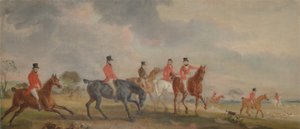 Quorn Hunt：アーティストと彼の友人たちが立ち去る 作： John E. Ferneley