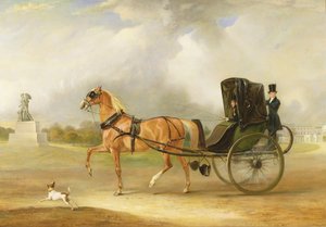 ウィリアムマッセイスタンリー、ハイドパークでカブリオレを運転、1833 作： John E. Ferneley