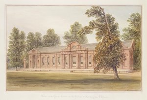 ケンジントン宮殿の庭のオランジェリーまたは温室 作： John Edmund Buckley