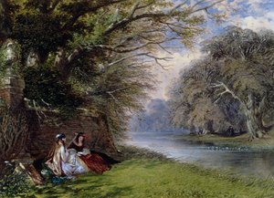 川沿いの若い女性 作： John Edmund Buckley