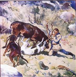 喧嘩は観客にとって興味深く、スリリングだっただろう (カラーリソ) 作： John Edwin Noble