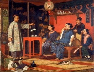 ヨーロッパの好奇心を見る中国の女性、1868 作： John Evan Hodgson