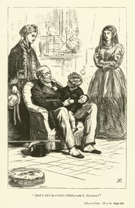 アンソニー・トロループ著「フィニアス・フィン」のイラスト（彫刻）。 作： John Everett (after) Millais