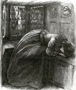 テニソンの詩」よりマリアナ 作： John Everett (after) Millais