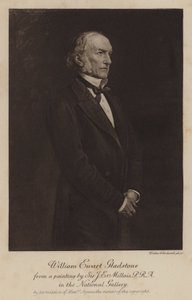 ウィリアム・エワート・グラッドストーン（英国自由党の政治家・首相）（グラビア 作： John Everett (after) Millais