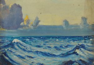 海景、19世紀後半から20世紀半ば（キャンバスに油彩） 作： John Everett