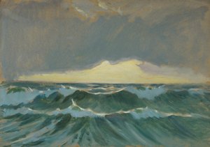 海景、19世紀後半から20世紀半ば（紙に油彩） 作： John Everett