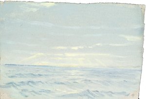 海景、19世紀後半から20世紀半ば（紙に油彩）