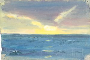 海景、19世紀後半から20世紀半ば（紙に油彩） 作： John Everett
