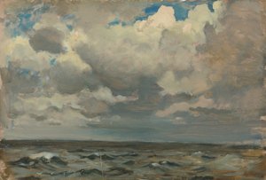 海景、19世紀後半から20世紀半ば（紙に油彩） 作： John Everett