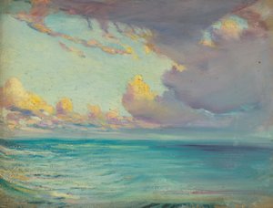 海景、19世紀後半から20世紀半ば（紙に油彩） 作： John Everett