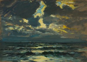 海景、19世紀後半から20世紀半ば（紙に油彩） 作： John Everett