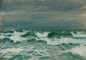 海景、19世紀後半から20世紀半ば（紙に油彩） 作： John Everett